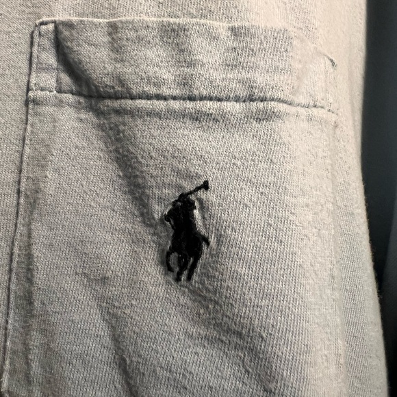 POLO BY RALPH LAUREN LONG SLEEVE BLUE MENS CREW NECK SHIRT - Picture 2 of 6